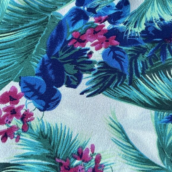 Alcott Surfwear Jacket Womens Extra Small‎ Tropical Floral Full Zip Semi Sheer - Picture 3 of 10